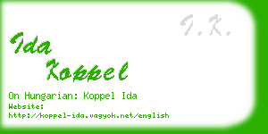 ida koppel business card